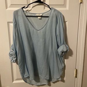 H&M size XL (14) women’s light blue blouse